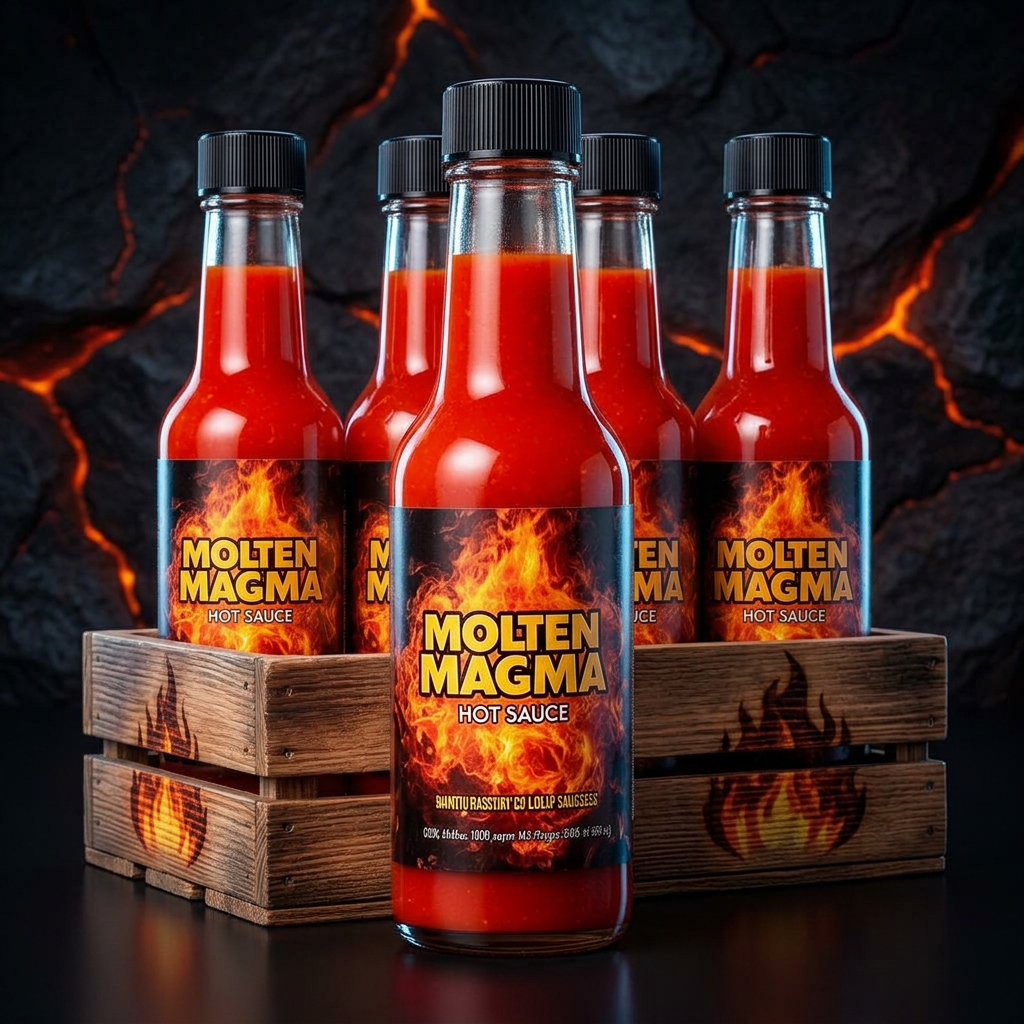 Inferno Crate — 6 bottles of Molten Magma hot sauce